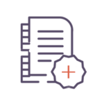 Element CPA icon depicting a magnifying glass over a document, symbolizing detailed financial analysis and auditing.