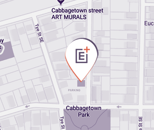 Stylized map graphic indicating Element CPA’ office location.